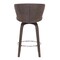 Armen Living Mynette 30" Swivel Brown Faux Leather Bar Stool LCMTBAWABR30 - alternate 6